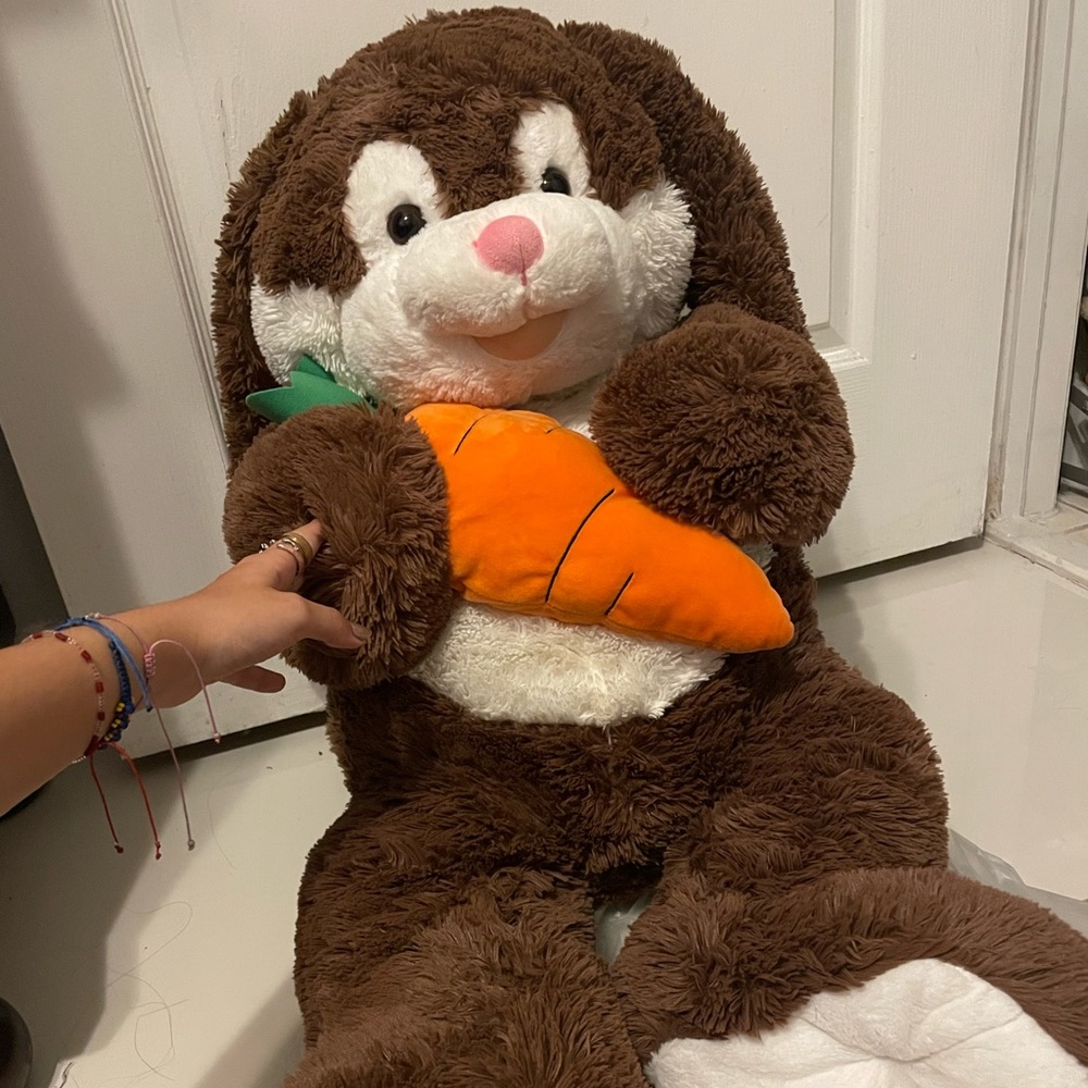 Hug Fun Large Brown Bunny with Carrot